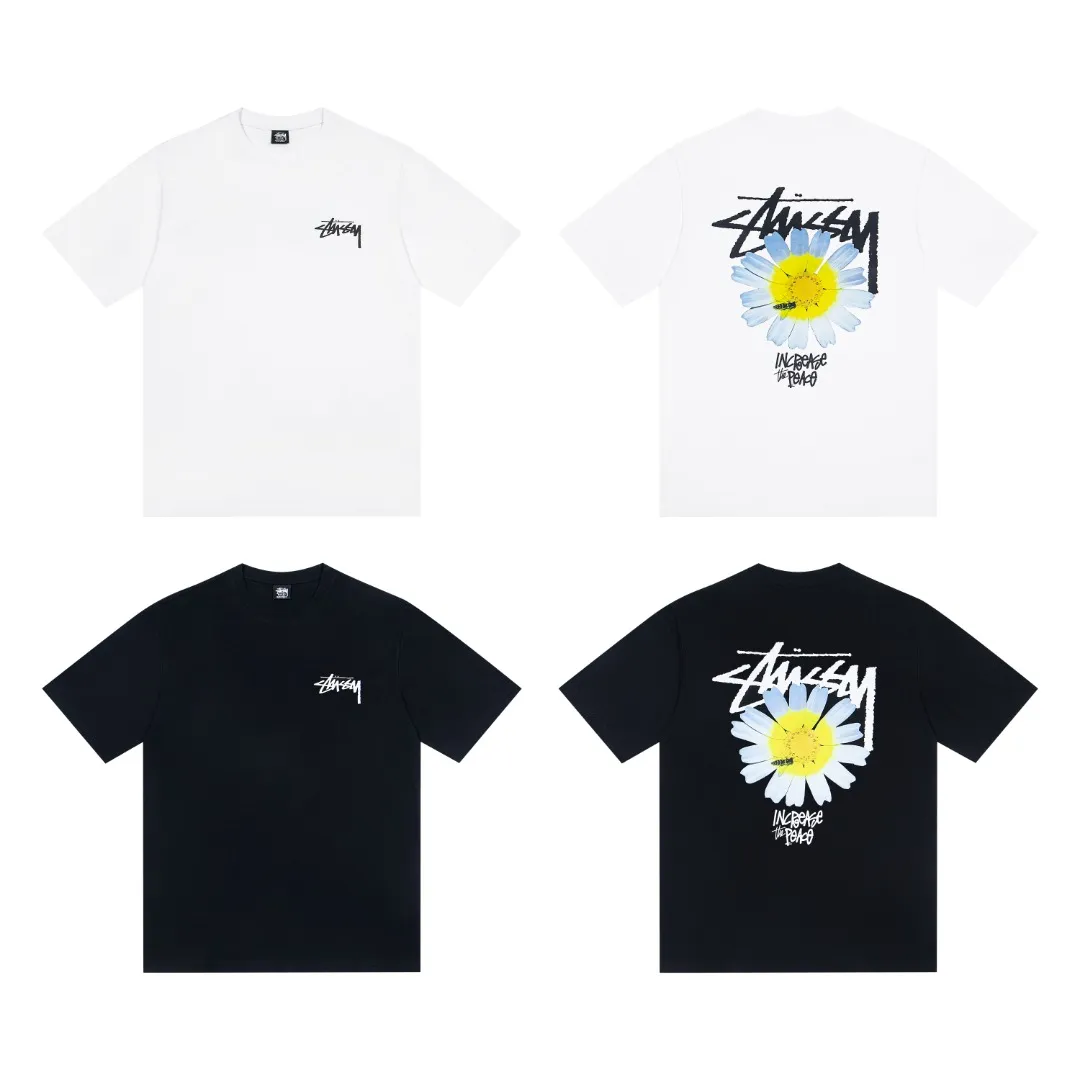 🔥 040# P55 （In Stock ） Stussy T Same Style ：Black White Size：S M L XL ： 260 ：
